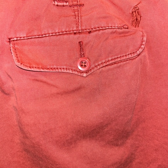 Polo Ralph Lauren Vintage Chino Shorts Washed Nantucket Red NE American Preppy - Picture 6 of 16